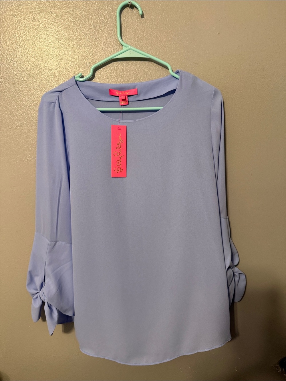 Lilly Pulitzer Light Lavender Tie-Cuff Blouse - Women's Top